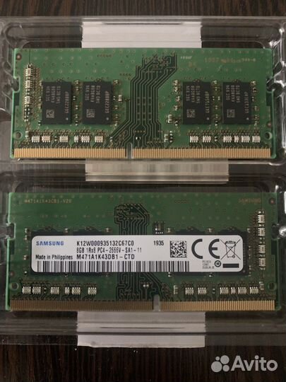 Память для ноутбука SO-dimm DDR4 Samsung 2x8Гб