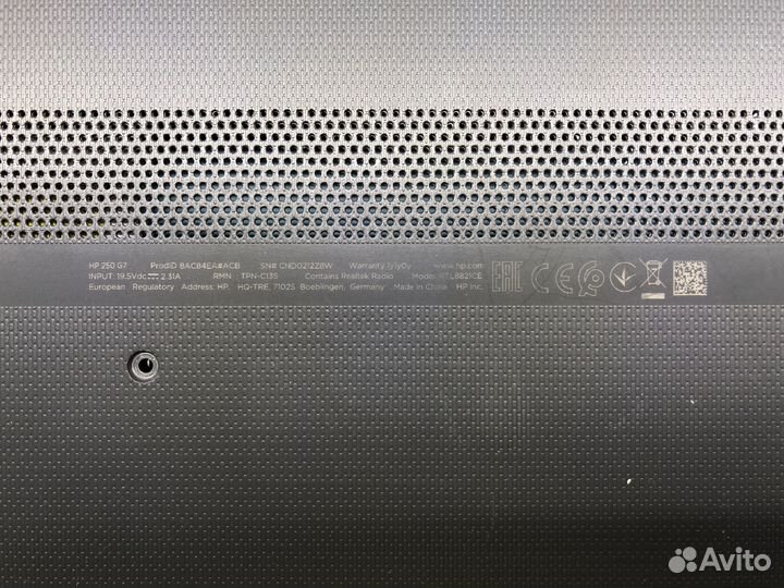 HP 250 G7 нижняя часть корпуса (поддон)