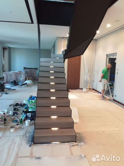 Облицовка лестниц деревом