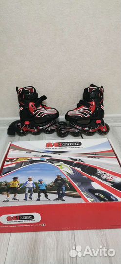 Роликовые коньки детские раздвижные. р. 31-34,5