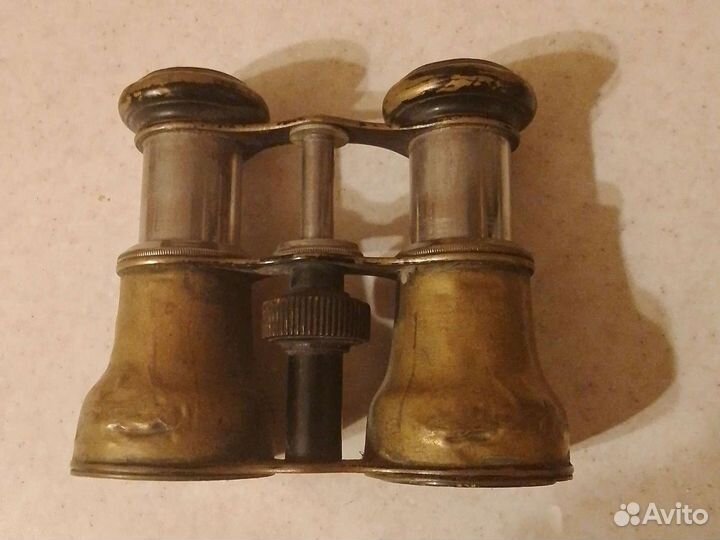 Бинокль старинный латунный