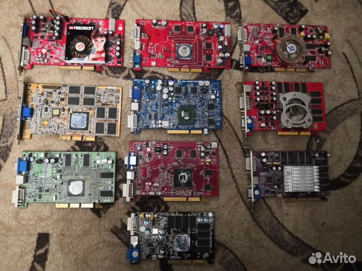 Старая видеокарта AGP PCI
