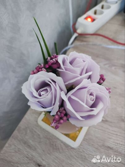 Букет из мыльных роз