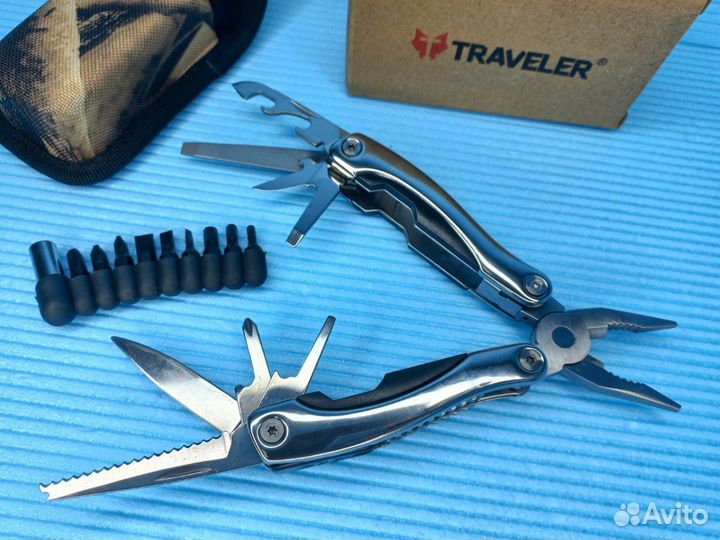 Мультитул 9в1 + 10 бит в нейлоновом чехле