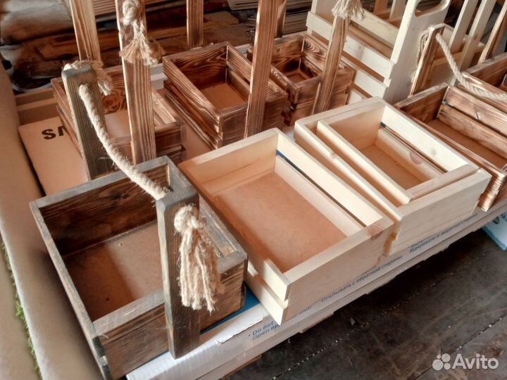 Ящики деревянные декоративные