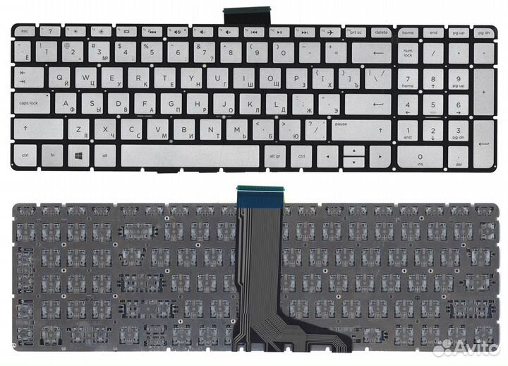 Клавиатура HP Envy X360 15-W серебристая