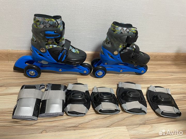 Ролики детские раздвижные новые 31-34