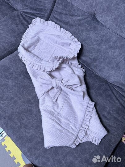 Конверт на выписку для девочки муслин