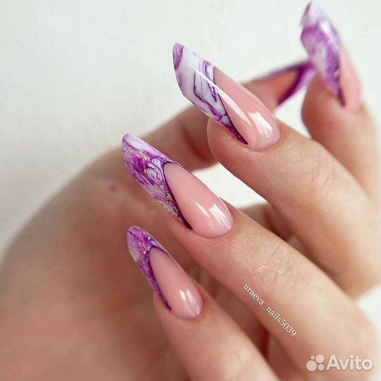 Маникюр, гель-пудра, наращивание