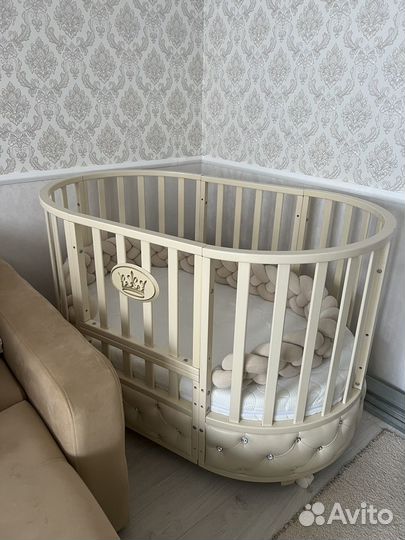 Детская кровать 6 в 1 и комод пеленальный Oliver