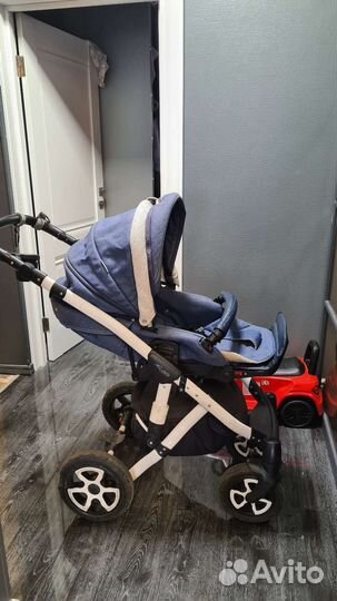 Коляска adamex 3 в 1 джинсовая