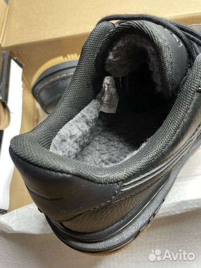 Черные меховые Nike AF1 Luxe