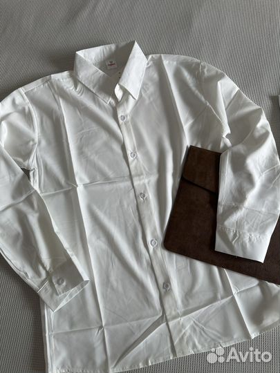 Рубашка белая унисекс мужская женская