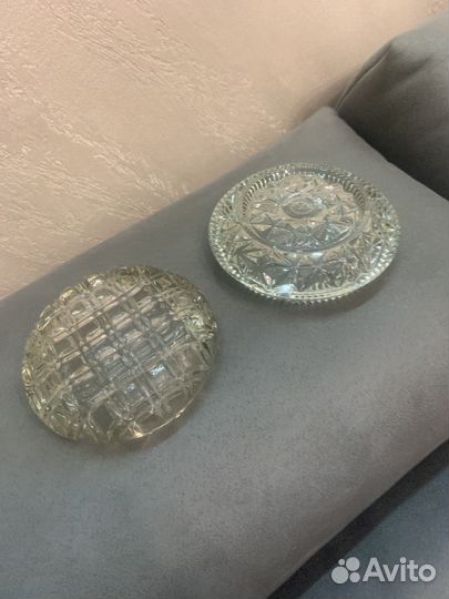 Пепельница совеская СССР стекло хрусталь 2 шт