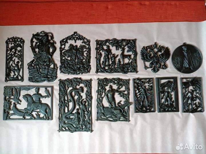Коллекция Плакеток Настенное Панно Касли Чугун 12ш