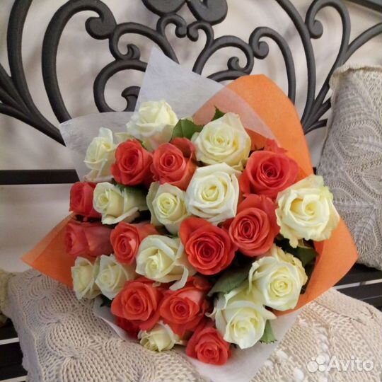 Розы эквадорские Стильный микс из роз