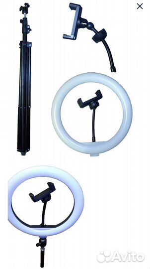 Кольцевая лампа со штативом новая