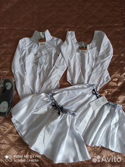 Купальник гимнастический, балетки. Всё новое