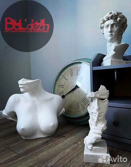 Гипсовые фигуры и кашпо