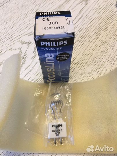 Лампа philips JCD 100V-650W CL G6.35