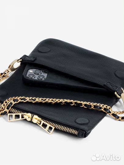 Сумка Zadig & Voltaire Rock Nano Clutch, Noir Gold