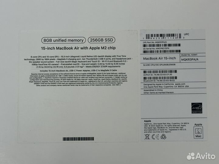 Macbook air 15 (M2) Новый