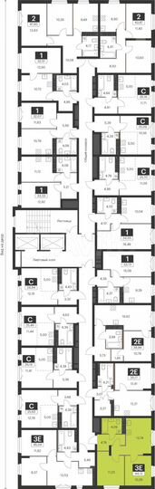 2-к. квартира, 44,1 м², 15/15 эт.