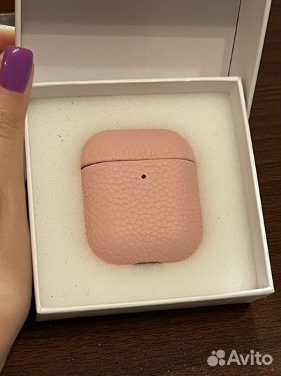 Чехол для airpods 2 из натуральной кожи, новый