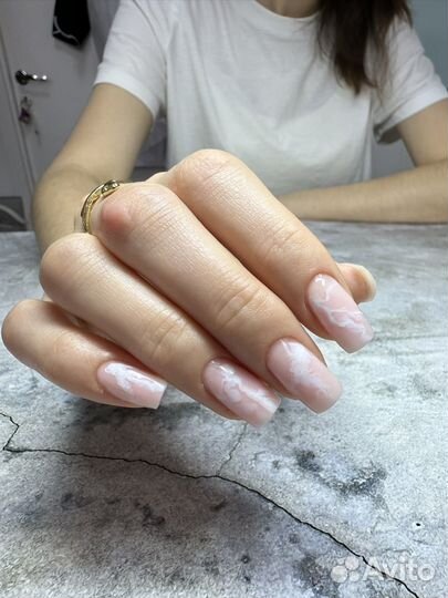 Модель на маникюр с покрытием