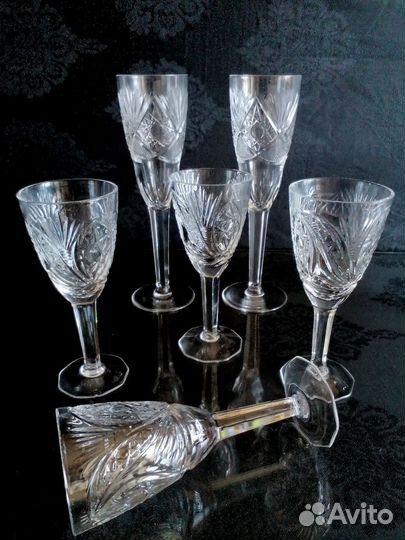Хрустальные фужеры рюмки стаканы СССР