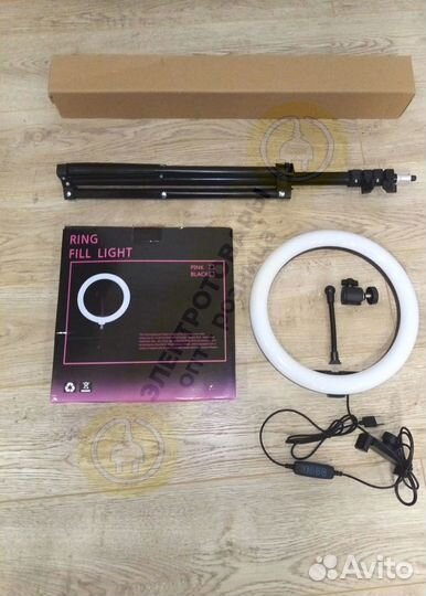 Кольцевая лампа 26 см + штатив