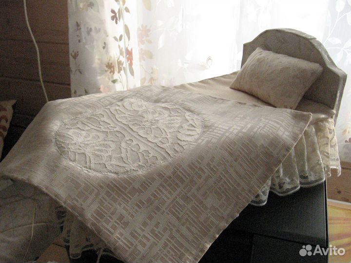 Кровать для куклы барби и других до 30 см