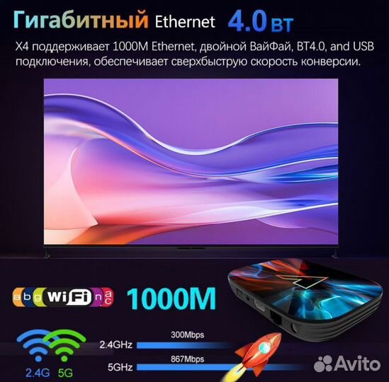 Смарт тв приставка Х4 ATV