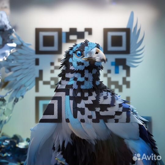 Уникальный qr код, художник нейросети Midjourney