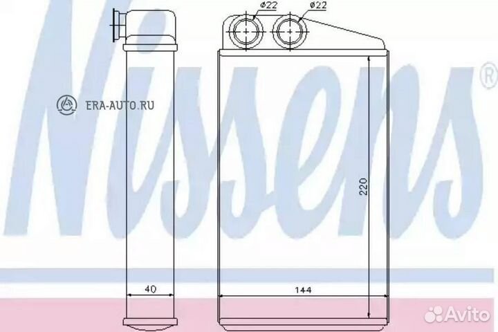 Nissens 73249 NS73249 радиатор печки\ Renault Mega
