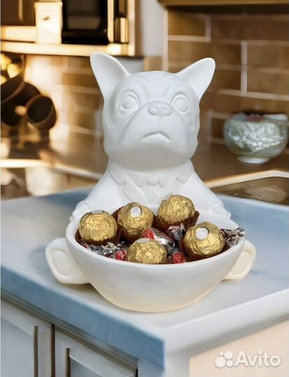 Конфетница бульдог