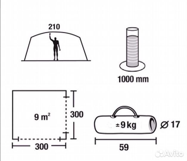 Шатер туристический Green Glade Lacosta