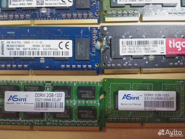 Оперативная память ddr3l, 2 гб для ноутбука