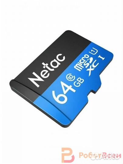 Карта памяти microsdxc U1 Netac P500 64 гб, 90 мб/с, Class 10, NT02P500STN-064G-S