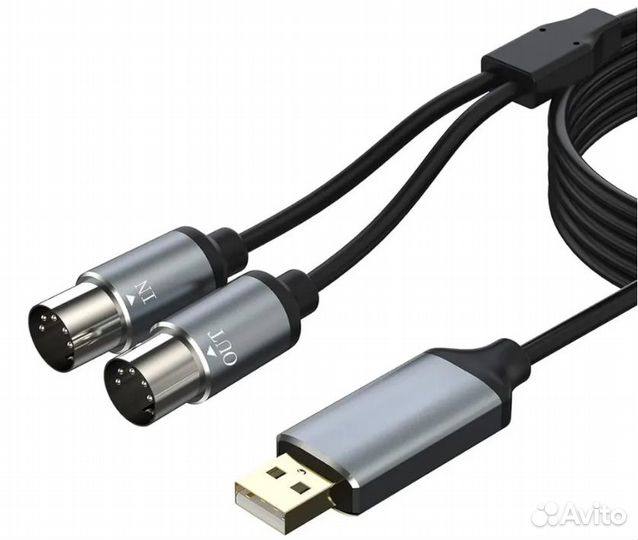 Кабель-адаптер midi (M) USB (M) 1.8 метра