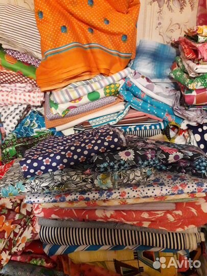 Ткани СССР разные для интерьера и постел