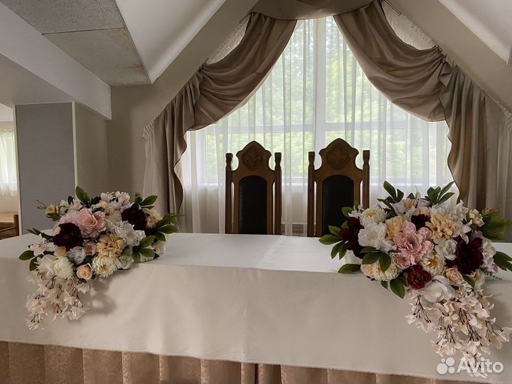 Цветы на свадебный стол