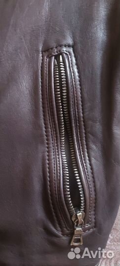 Кожаная куртка мужская бу 46-48 размер, рост 1700