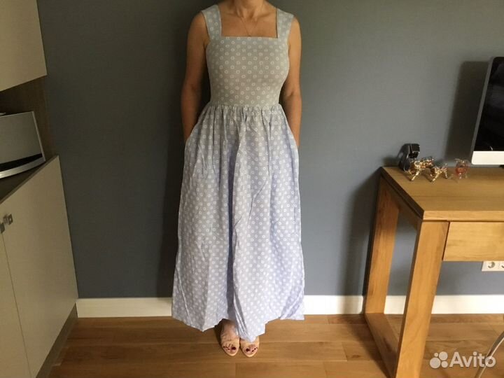 Летнее платье р.46 хлопок