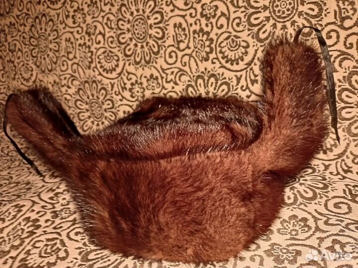 Норковая шапка мужская ушанка