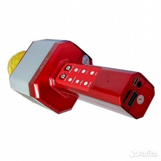 Караоке микрофон wster WS-1828 светящийся красный
