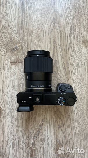 Камера sony a 6000+sigma 30 mm