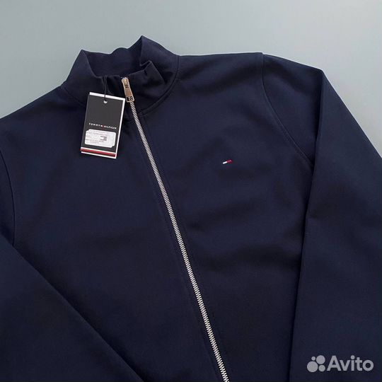Tommy hilfiger свитшот на молнии синий