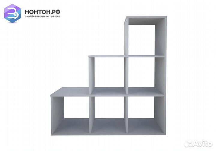 Стеллаж каскадный Polini home Smart 6 секций белый