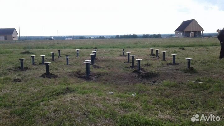 Винтовые сваи с монтажом